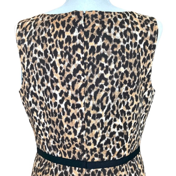 Loft Women’s sleeveless sheath style animal print dress - Sz 10P - Picture 11 of 15